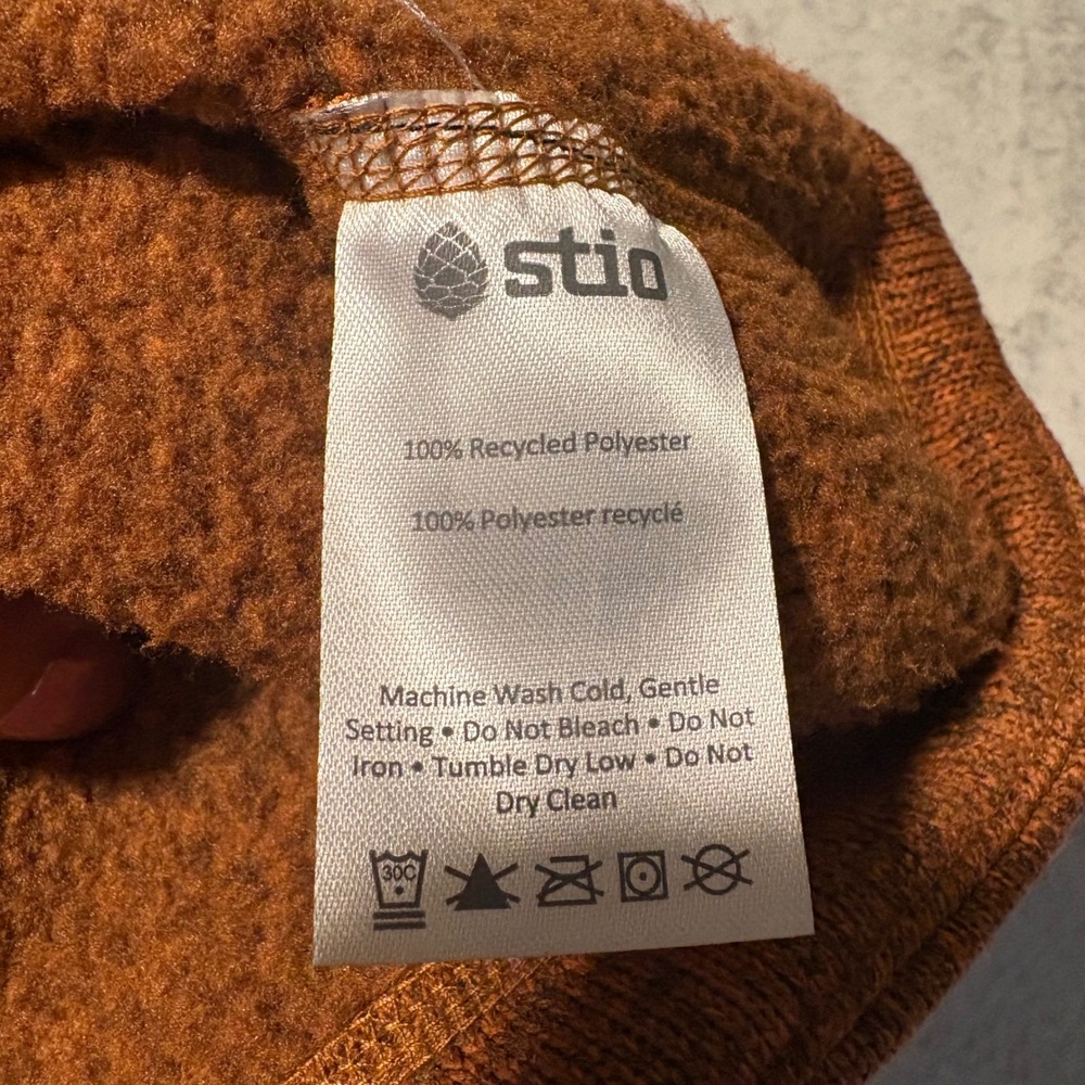 Stio Wilcox Fleece Vest Men XXL Burnt Orange Heather Full Zip Hike Gorpcore - Picture 6 of 8
